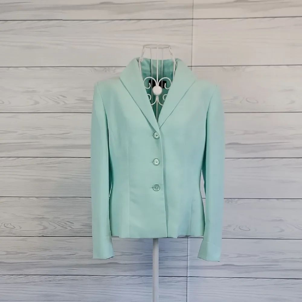 Evan Picone Mint Green Blazer Womens Size 6